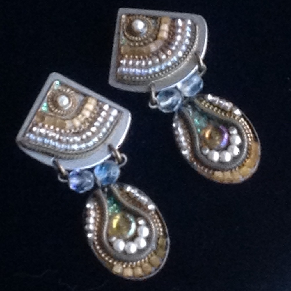 Bohemian BoHo Chic Vintage Clip Artisan Earrings